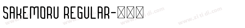 SakeMoru Regular字体转换